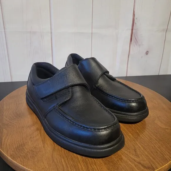 Hush Puppies Men’s 9.5W, Black Leather Oxford, Comfort Curve, Like New, EUC