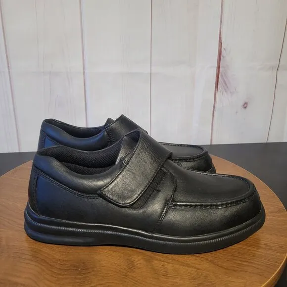 Hush Puppies Men’s 9.5W, Black Leather Oxford, Comfort Curve, Like New, EUC
