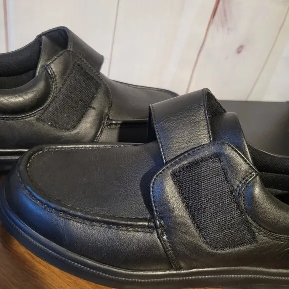 Hush Puppies Men’s 9.5W, Black Leather Oxford, Comfort Curve, Like New, EUC