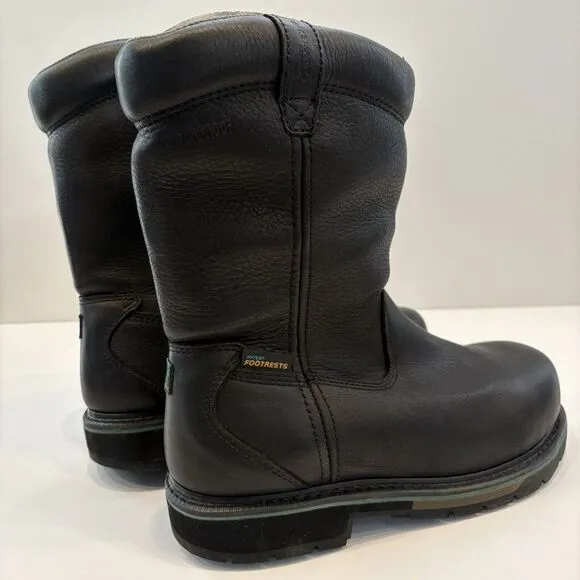 Hytest Safety Work Boots Wellington Black Composite Toe NEW Old Stock Sz 7.5 D