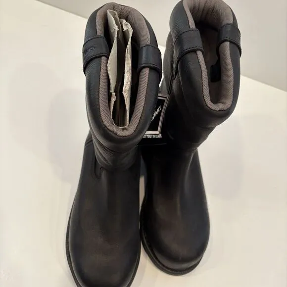 Hytest Safety Work Boots Wellington Black Composite Toe NEW Old Stock Sz 7.5 D