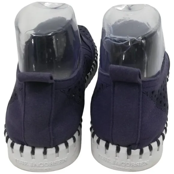 Ilse Jacobsen Tulip Slip On Blue Perforated Comfort Shoes Size 38 US 8 Comfort