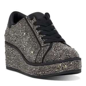 INC International Concepts Black and Silver Platform Shoes