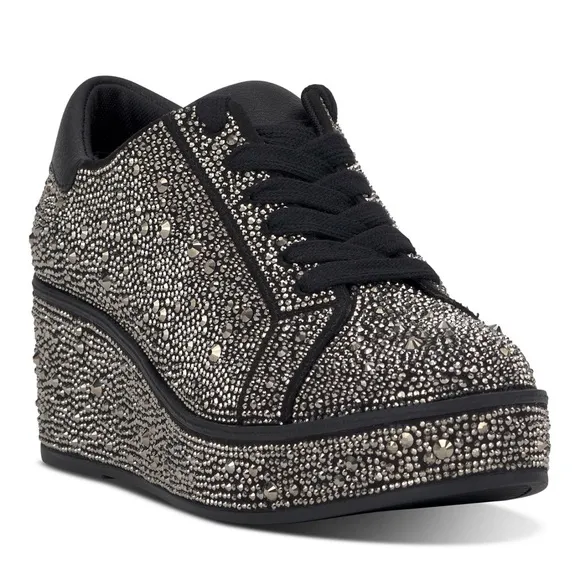 INC International Concepts Black and Silver Platform Shoes