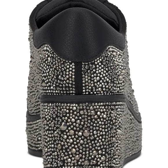 INC International Concepts Black and Silver Platform Shoes