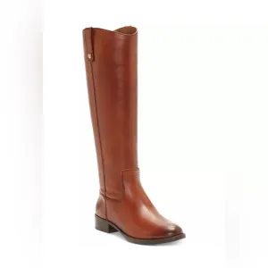 INC International Concepts Brown Over the Knee‎ Boots with Gold Hardware