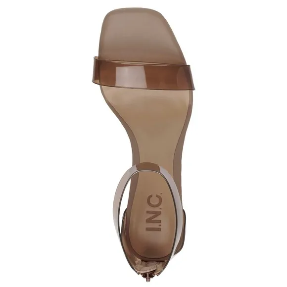 Inc Women's Makenna Two-Piece Clear Vinyl Dress Sandals(No Box)