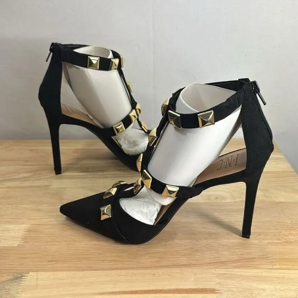I.N.C. International Concepts Syndia Studded Dress Sandals- Black MC- Size 8.5 M