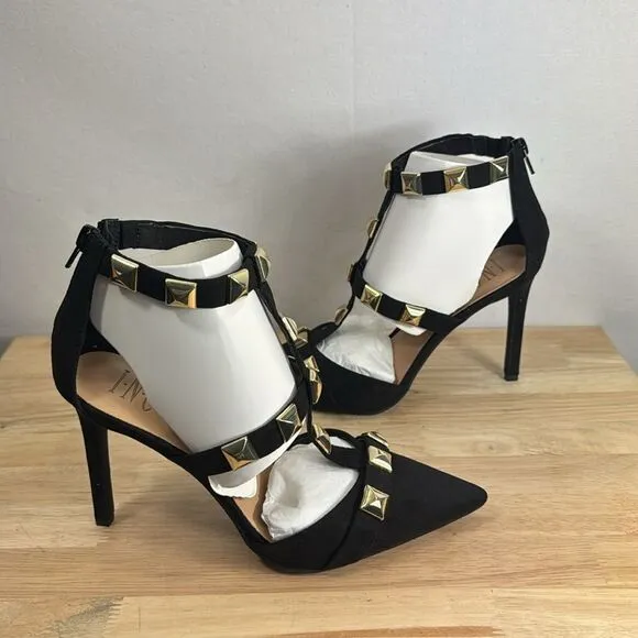 I.N.C. International Concepts Syndia Studded Dress Sandals- Black MC- Size 8.5 M