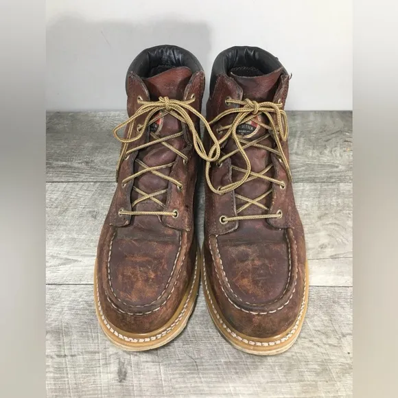 Irish Setter 83606 Ashby Brown Leather Aluminum Toe Work Mens Boots Size 10 D
