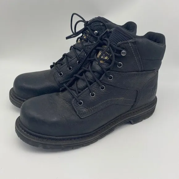 Irish Setter Black Work Boots 6&quot; STEEL TOE 83664 Kittson Mens Size 9.5 E2