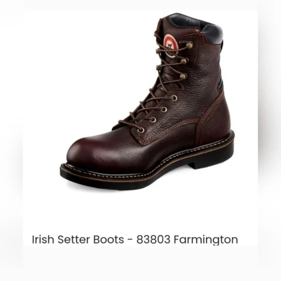 Irish Setter Farmington 8 Inch Work Boots SZ 8 (83803)
