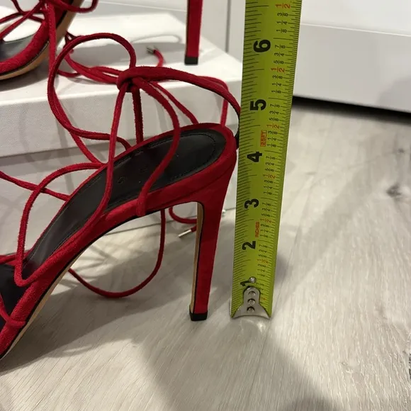 IRO NWT Strappy Sexy Red Suede Heel Sandals with Dust Bag and box.