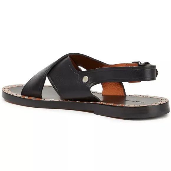 Isabel Marant Black Leather Sandals
