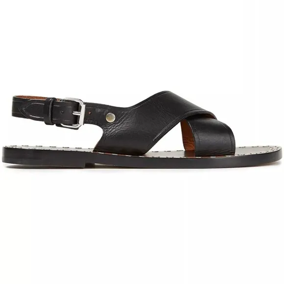 Isabel Marant Black Leather Sandals