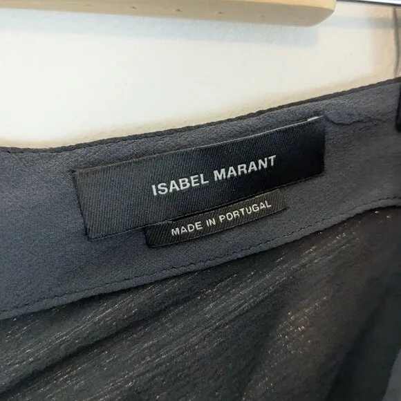 ISABEL MARANT metallic silk skirt animal print