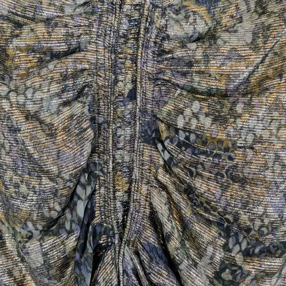 ISABEL MARANT metallic silk skirt animal print