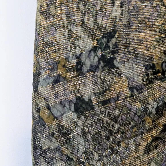 ISABEL MARANT metallic silk skirt animal print