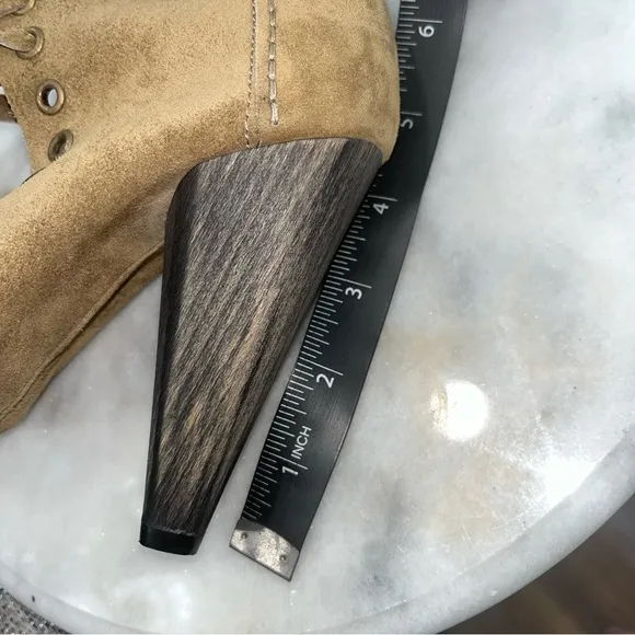 Isabel Marant Size 37 (6.5) lace up bow heeled boots 2014