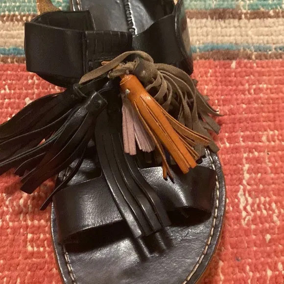Isabel Marant Tassel Sandals In Black