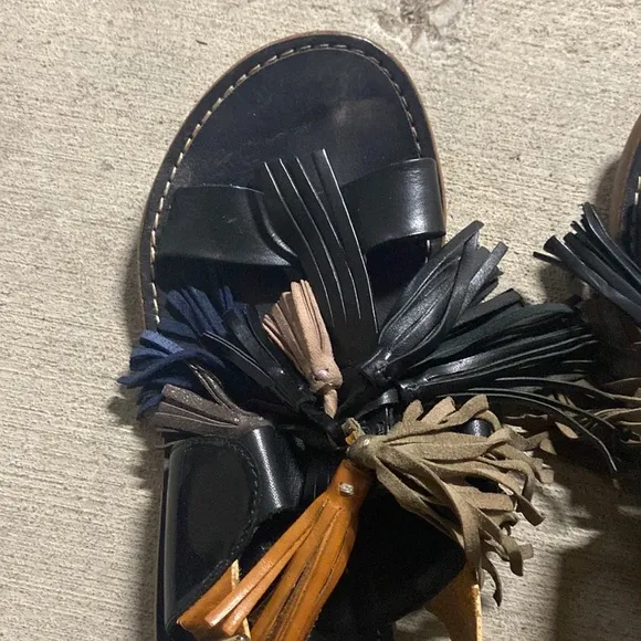 Isabel Marant Tassel Sandals In Black