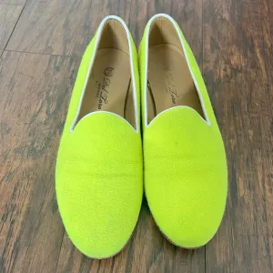 Italian Del Toro felted tennis ball shoes red stripe size 8 loafers