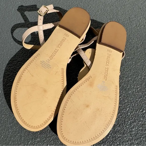 IVANKA TRUMP white jeweler sandals size 5.5 women’s