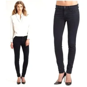 J Brand Jeans Women 26 Blue Denim Cotton Blend Dark Wash Tudor Skinny Leg Ankle