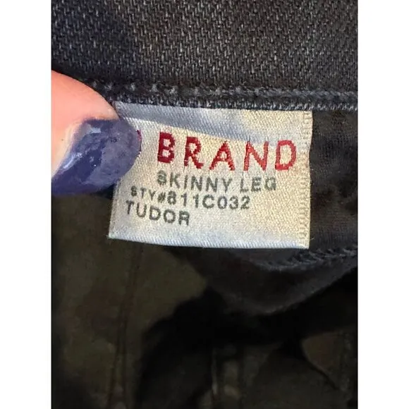 J Brand Jeans Women 26 Blue Denim Cotton Blend Dark Wash Tudor Skinny Leg Ankle