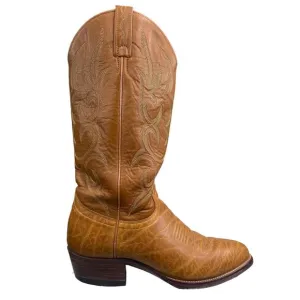 J. Chisholm Mens Brown Leather Western Cowboy Boot Size US 6.5 D