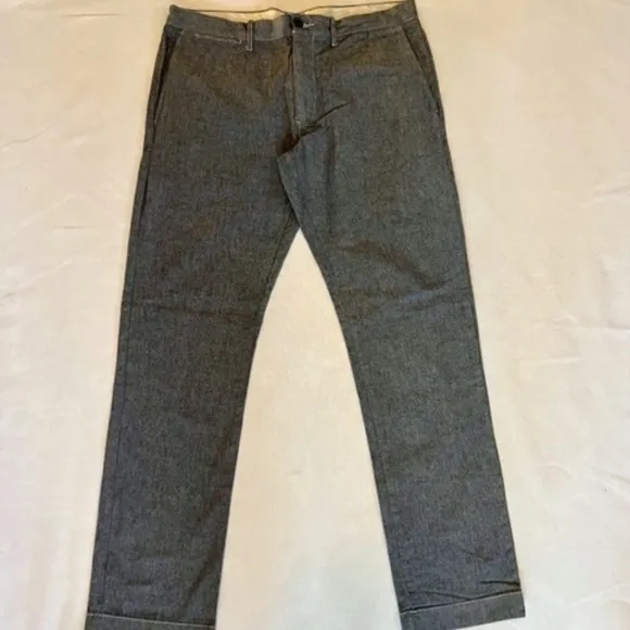 J Crew 31 x 28.5 Original 484 Slim Chambray Pants Original Fit​​​​​​​​​​…