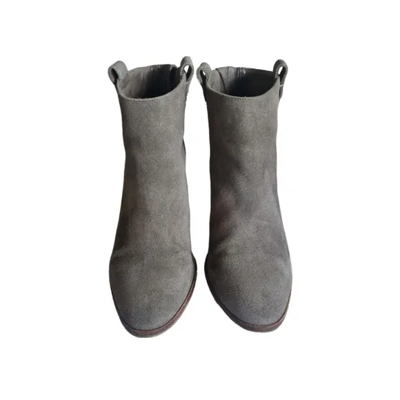 J. CREW Gray Suede Leather Ankle Boots C2030 Women’s Size 6.5