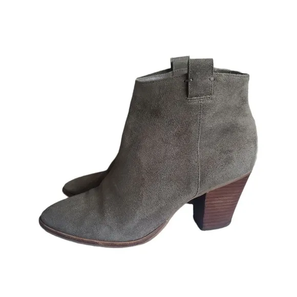 J. CREW Gray Suede Leather Ankle Boots C2030 Women’s Size 6.5