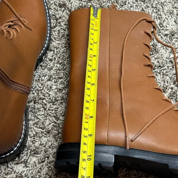 J Crew Gwen lug-sole leather lace-up tall shaft boots 10.5