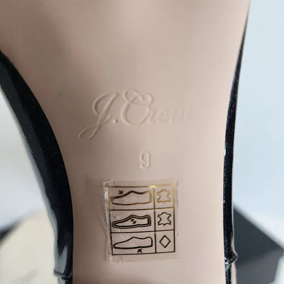 J. Crew Italian Black Patent Leather Boots Women's SZ 9 - #BM706 - New in Box!