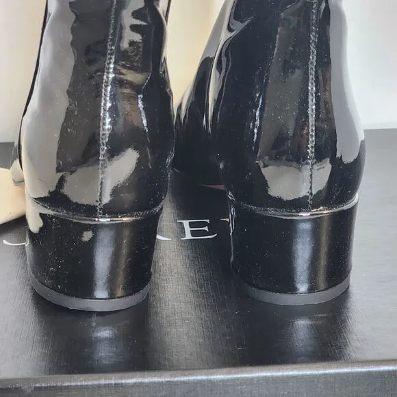 J. Crew Italian Black Patent Leather Boots Women's SZ 9 - #BM706 - New in Box!