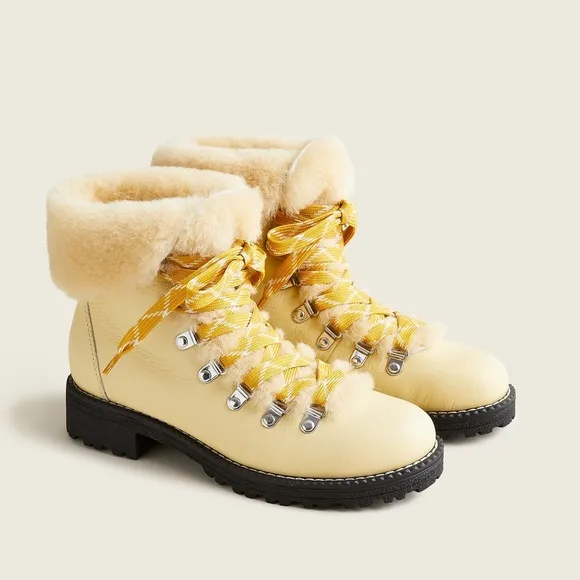 🆕{J. CREW} Mulhouse Nordic Leather-Fur Boots