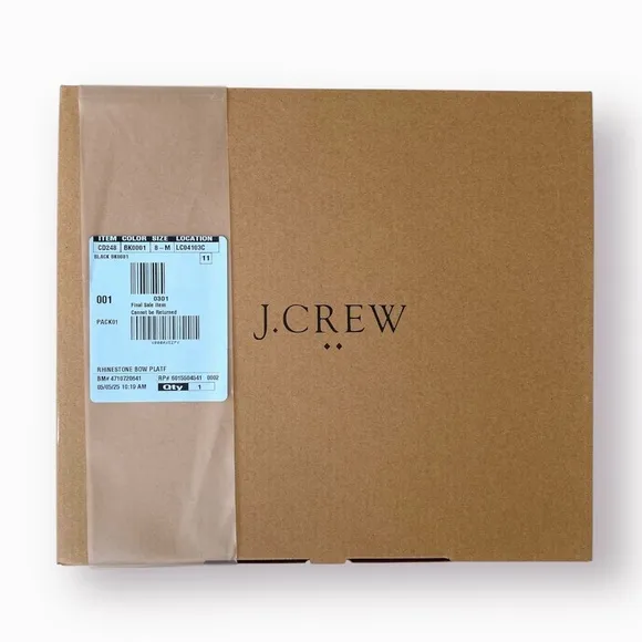 J. Crew Rhinestone Bow Platform Heels Glass Upper Rubber Sole with Flocking
