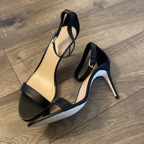 J. crew Riley Stiletto Heeled Black Sandals size 9 New