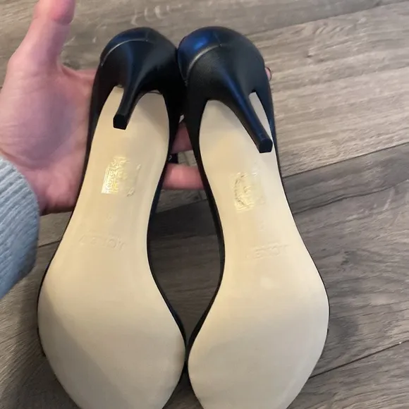 J. crew Riley Stiletto Heeled Black Sandals size 9 New
