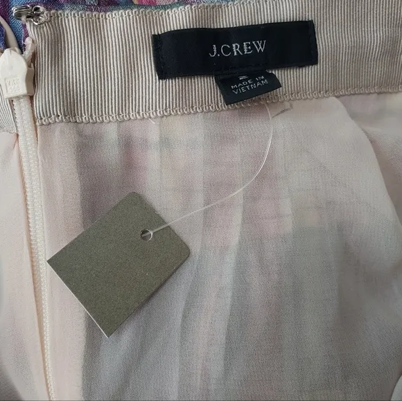 J. Crew Shimmering Plaid Pleated Midi Skirt Size 2 NEW NWT