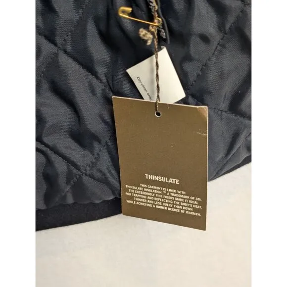 J. Crew Wool Pea Coat Thinsulate Liner Black Women's Size XS NWT &amp; Imperfection