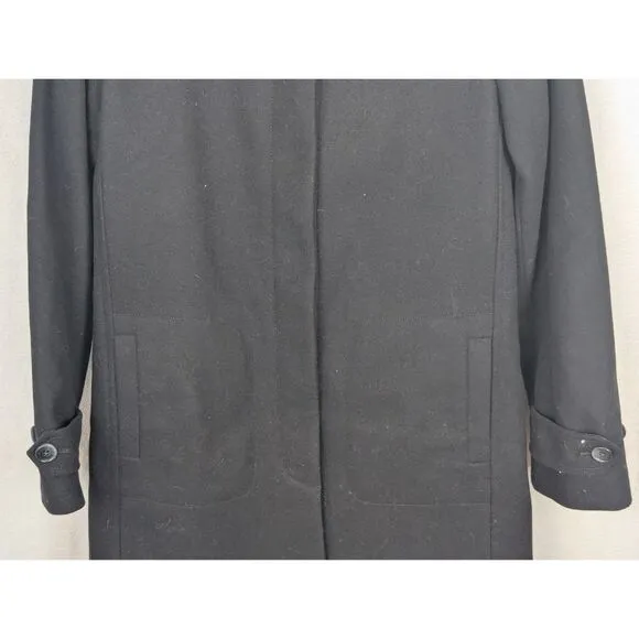 J. Crew Wool Pea Coat Thinsulate Liner Black Women's Size XS NWT &amp; Imperfection