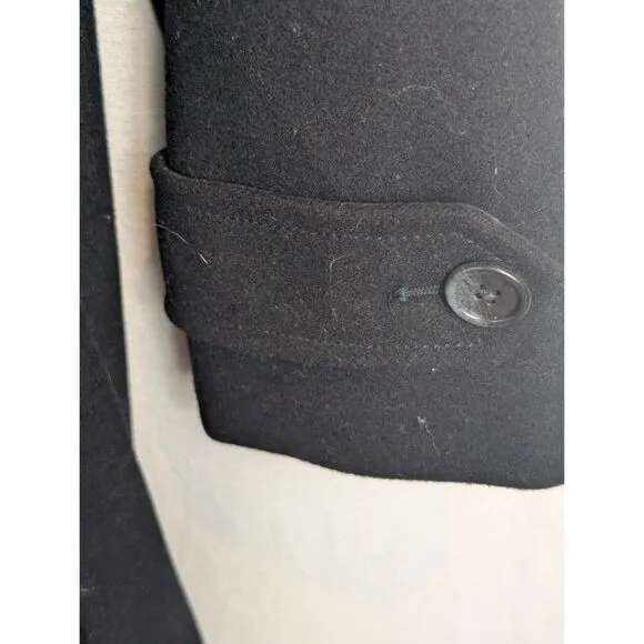 J. Crew Wool Pea Coat Thinsulate Liner Black Women's Size XS NWT &amp; Imperfection