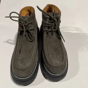 J Slide Leather Suede Lug Sole Lace Up Boot Size 7.5