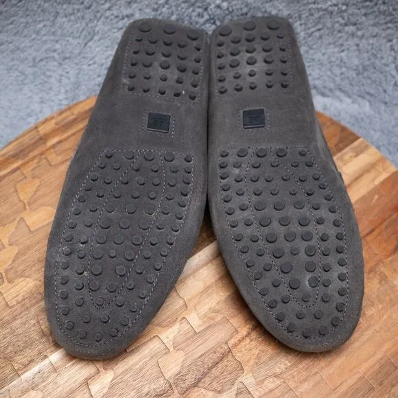 Jack Erwin Parker Diving Loafer Leather Grey Suede Men’s Sz 8D Moccasin Comfort