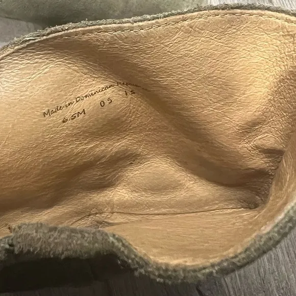 Jack Rogers Olive Green Suede Kaitlin Ankle Boots Size 6.5