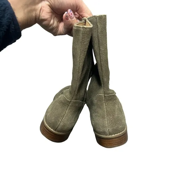 Jack Rogers Olive Green Suede Kaitlin Ankle Boots Size 6.5