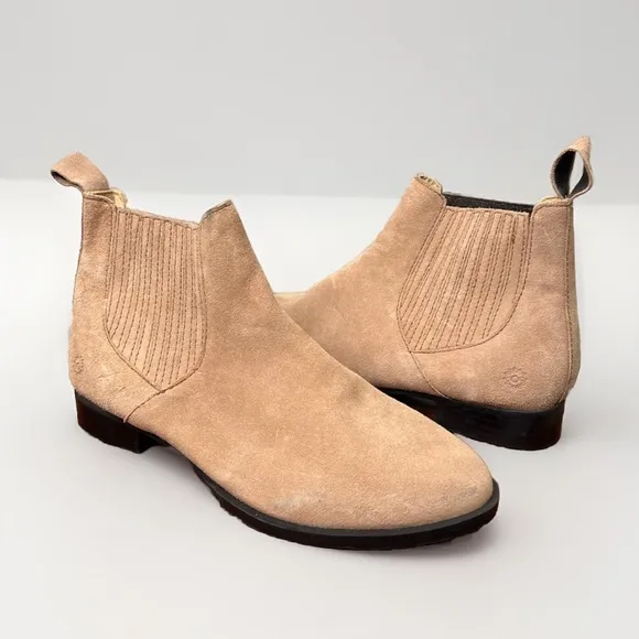 Jack Rogers Women's Brown Tan Suede Pippa Chelsea Booties Size 5.5 Ankle Casual