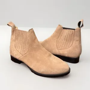 Jack Rogers Women's Brown Tan Suede Pippa Chelsea Booties Size 5.5 Ankle Casual